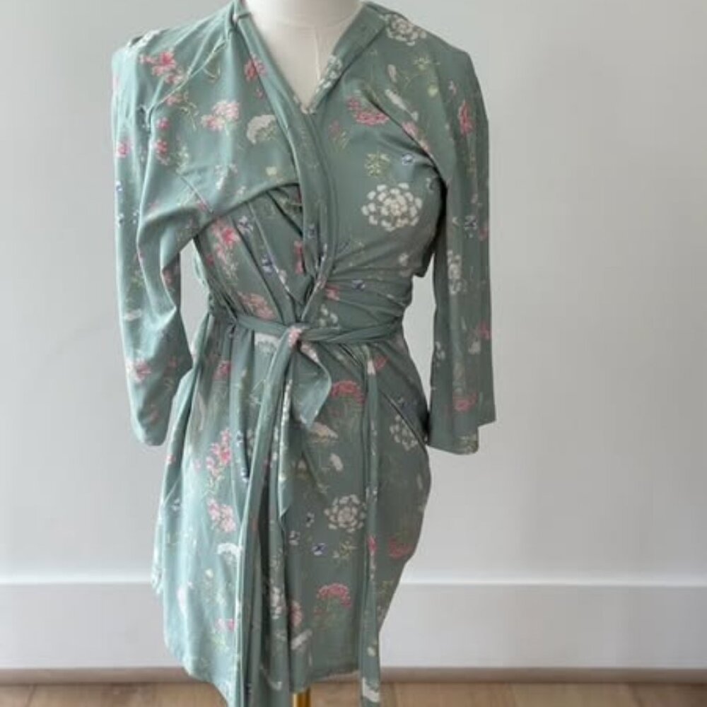 Green Robe, Shorts, and Top Set